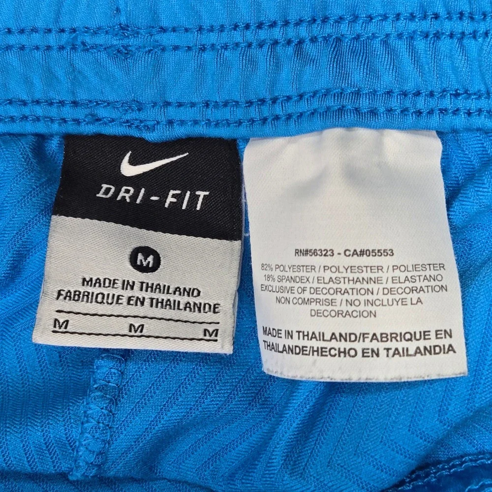 Nike‎ Dri-FIT Womens Blue Chevron Textured Athletic Running Shorts Size M